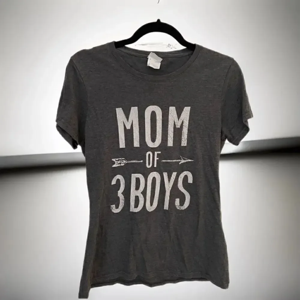 Mom of 3 Boys t-shirt in small